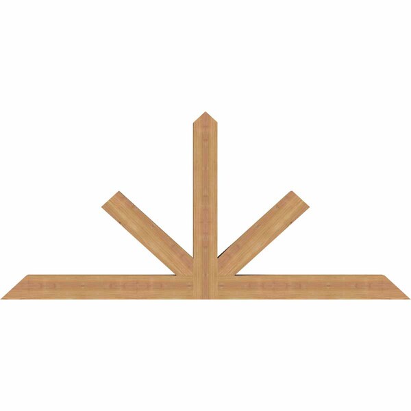 Ekena Millwork Saratoga Timber Gable Bracket, Western Red Cedar, 60"W x 27"H x 3 1/2"D x 3 1/2"F, 11/12 Pitch GBW060X27X0404SAR00SWR - main